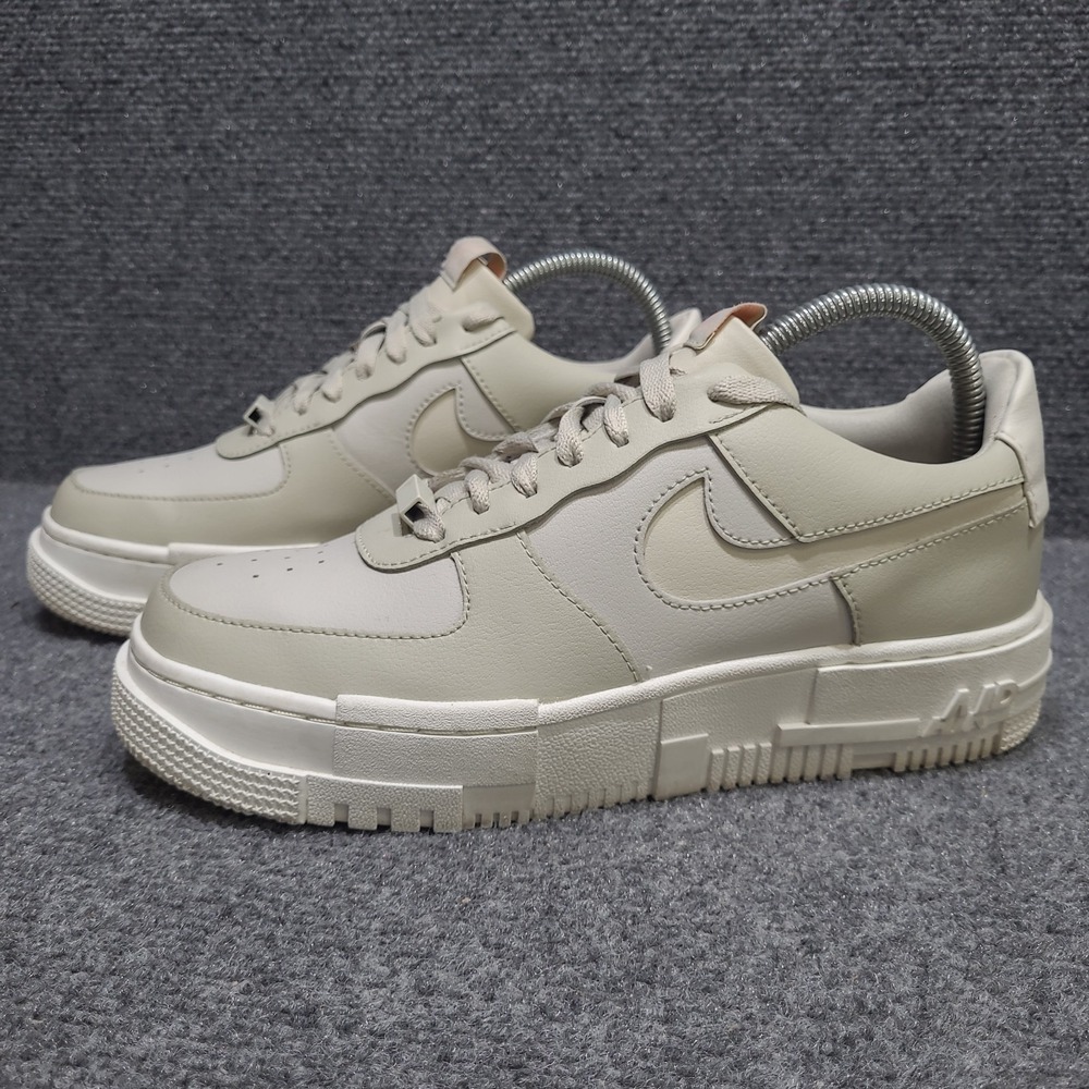 Nike Womens Air Force 1 Pixel CK6649-104 Stone Casual Shoes Sneakers Size 8.5